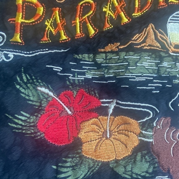 Disney Mickey Mouse in Paradise Embroidered Hawaiian Shirt - Picture 7 of 12